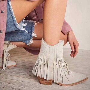Free People Lawless Fringe Western Boots